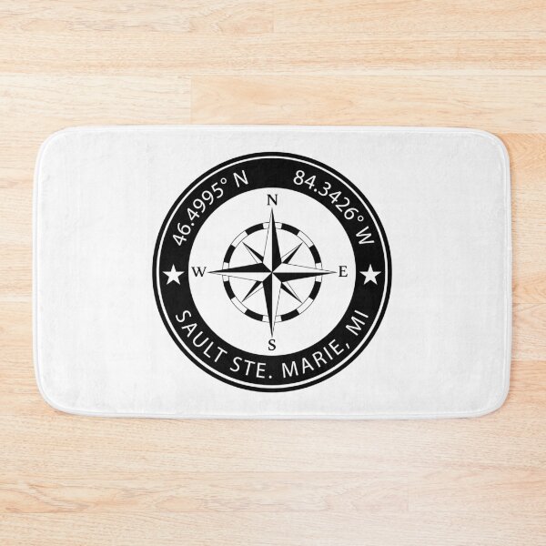 Item preview, Sault Ste. Marie, Michigan, USA Geographical Coordinates designed and sold by TeeOhGraphics.