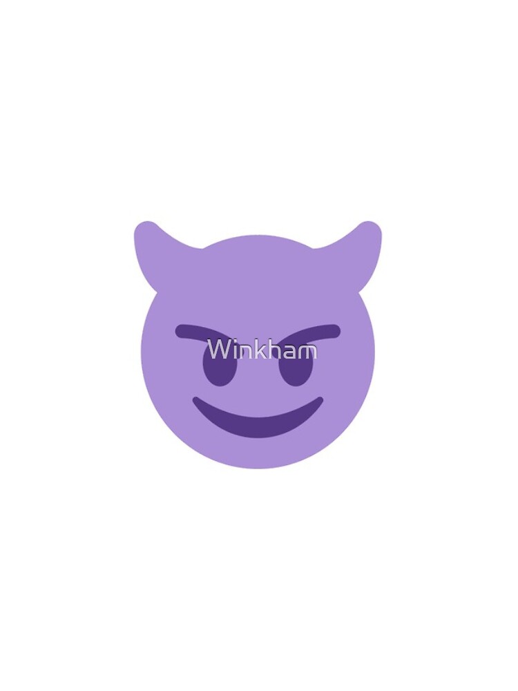 "Purple smiling devil with horns emoji" iPhone Case for Sale by Winkham Redbubble