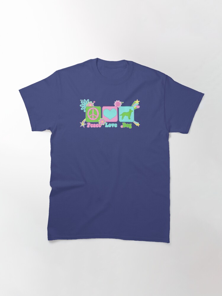 Alternate view of Peace, Love, Australian Cattle Dog Classic T-Shirt