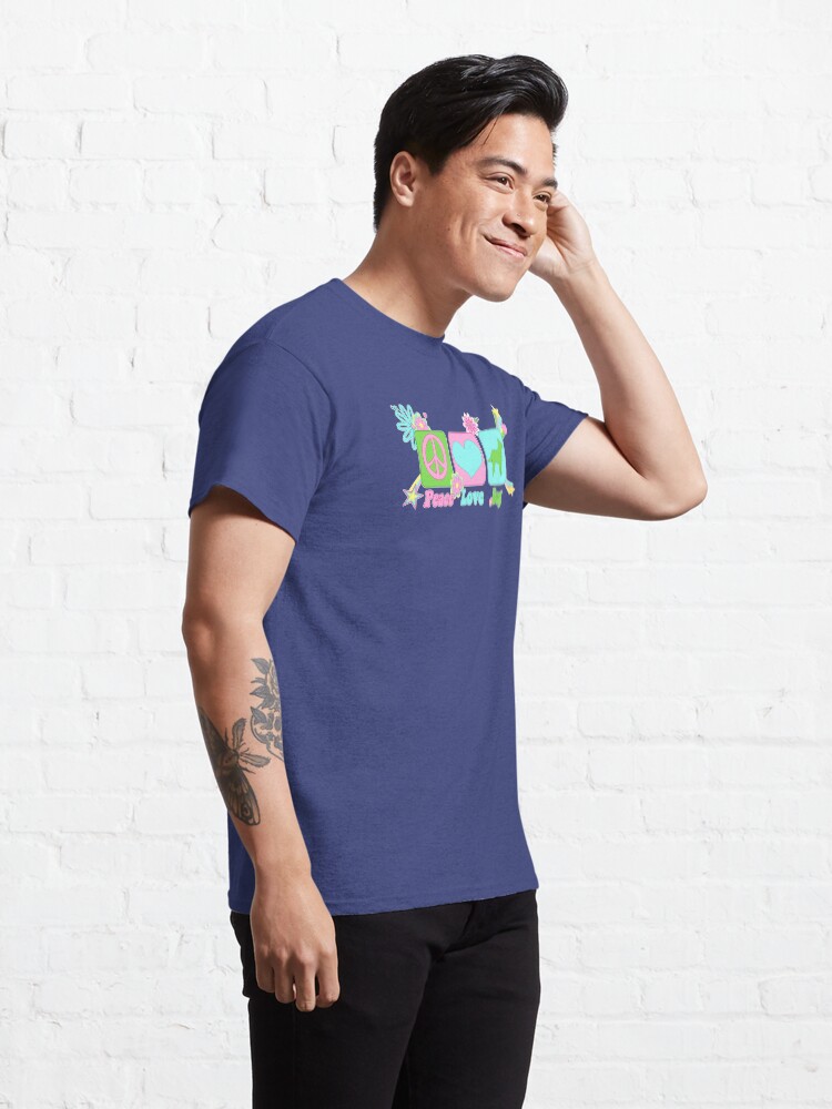 Alternate view of Peace, Love, Australian Cattle Dog Classic T-Shirt