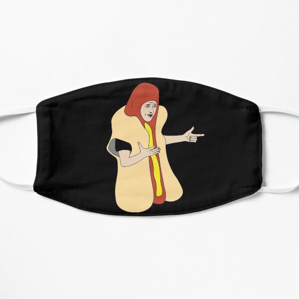 random hot dog costume Flat Mask