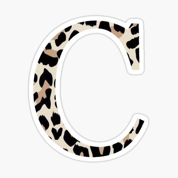 C - Cheetah / Leopard Print Sticker