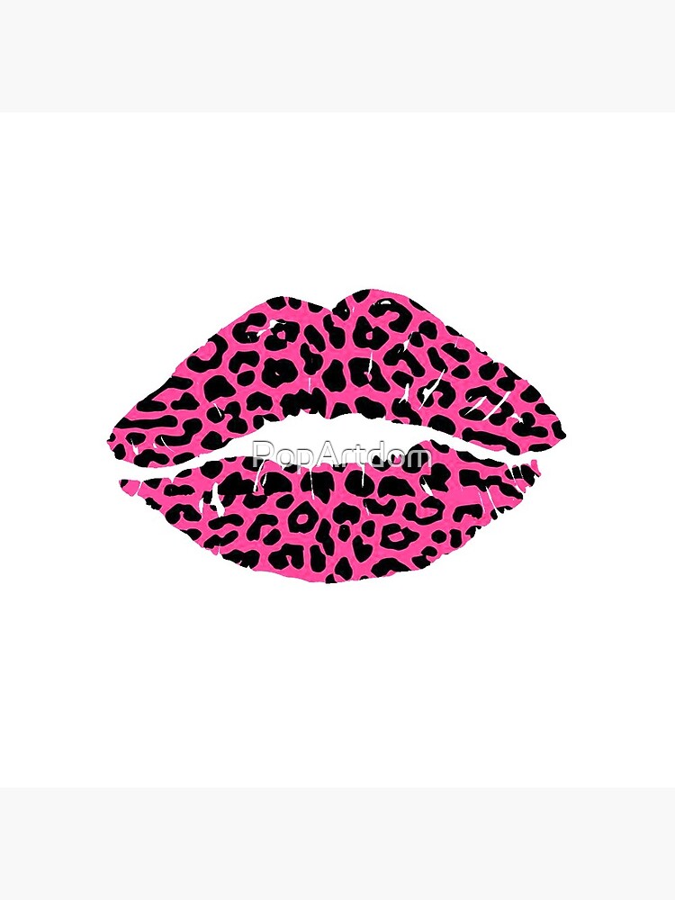 Pink Lipstick Enamel Pin Leopard Print Lipstick Barbie 