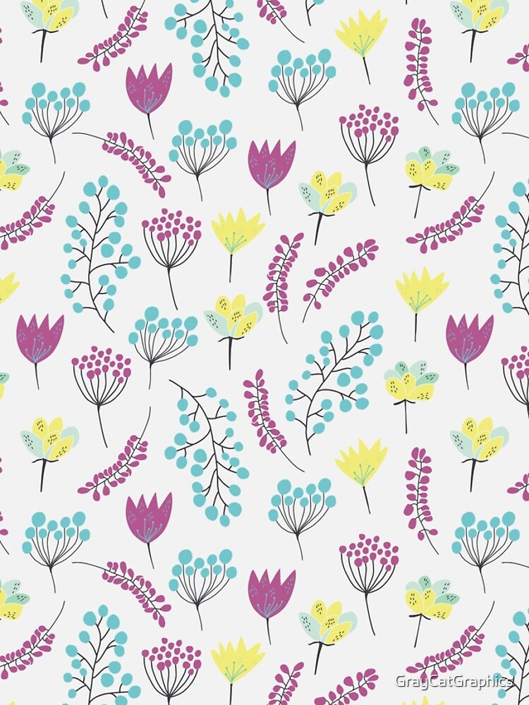 Thumbnail 4 of 4, iPhone Case, Spring floral pattern 3 designed and sold by GrayCatGraphics.