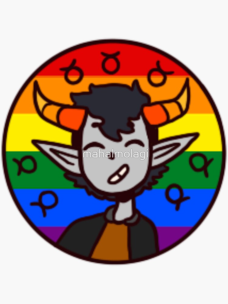 Gay Pride Tavros Nitram Sticker By Mahalmolagi Redbubble 4821