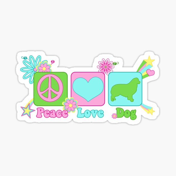Peace, Love, Australian Shepherd Sticker