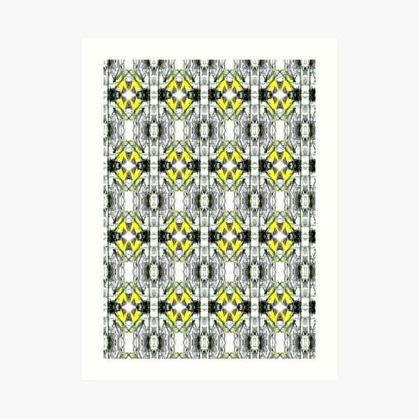 "Spring Will Come" Daffodil in Snow Surface Pattern Design by Jenny Meehan Art Print