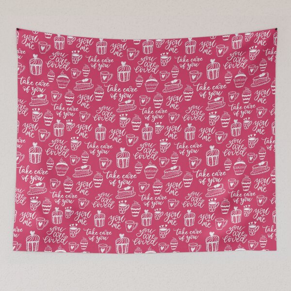 Item preview, You are loved - Valentine's Day pattern designed and sold by GrayCatGraphics.