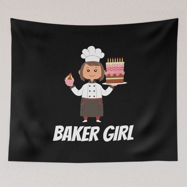 Item preview, Baker Girl Cute Cartoon Baking Cake Cupcakes Gift designed and sold by haselshirt.