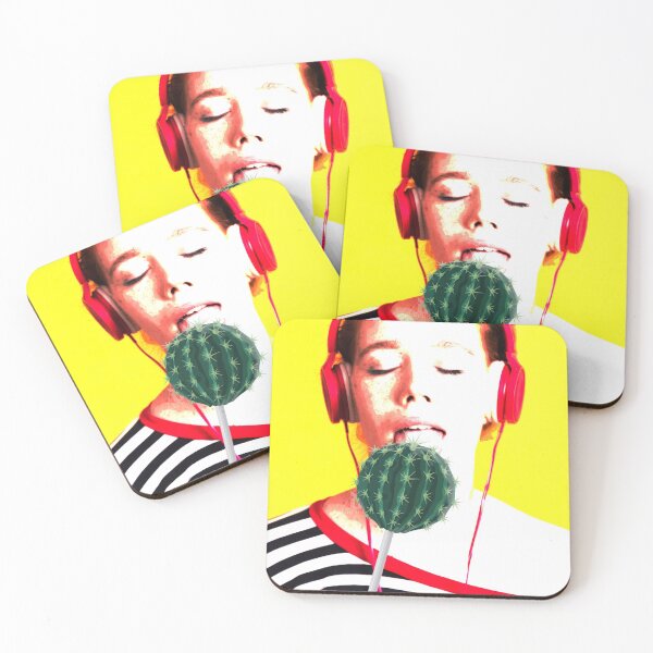 Item preview, Cactus Lollipop ~ Girl with Headphones designed and sold by SoccaTamam.