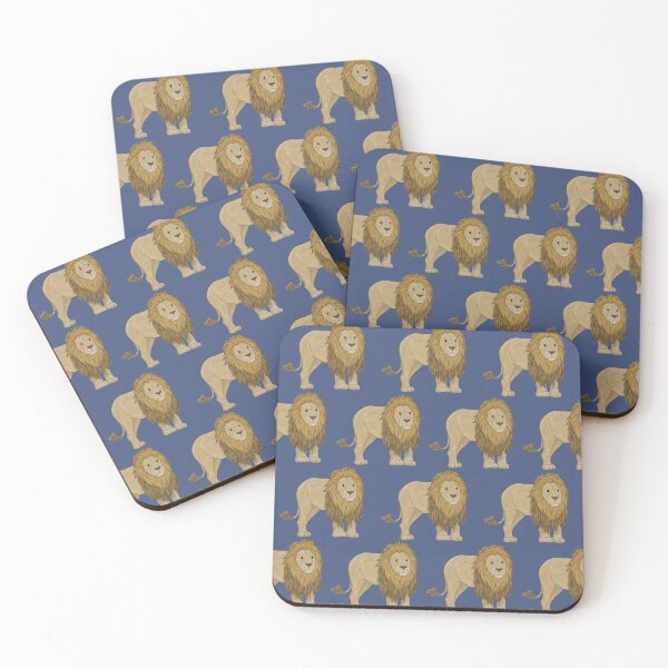 Item preview, Amazing Lion on navy  designed and sold by ButtonandSquirt.