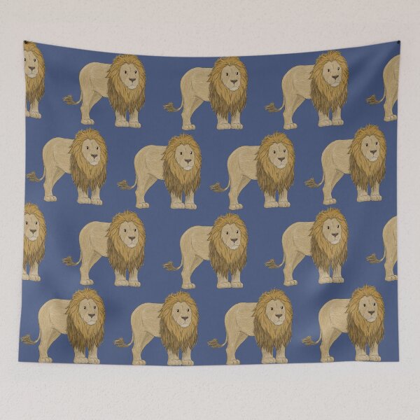 Item preview, Amazing Lion on navy  designed and sold by ButtonandSquirt.