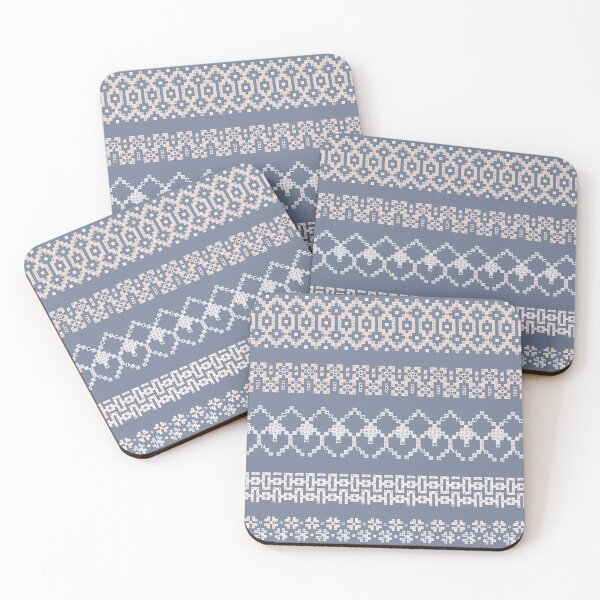 Item preview, Scandi Knit Ornaments pattern 1 designed and sold by GrayCatGraphics.
