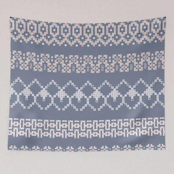 Aperçu de l'œuvre Scandi Knit Ornaments 1 créée et vendue par GrayCatGraphics.
