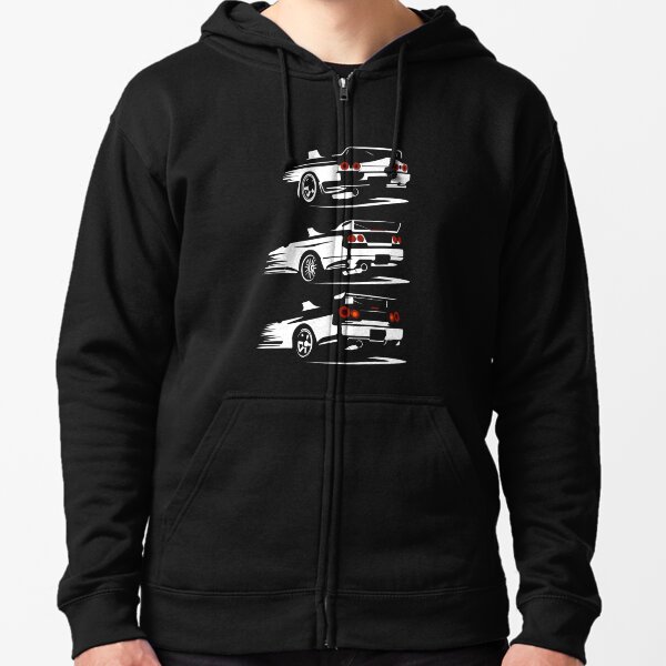 Nissan GT R Godzilla Banned in The USA R34 AWD Racing Funny Hoodies for Men 4XL Black