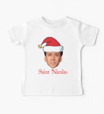 Saint Nicolas Cage Christmas Baby Tee