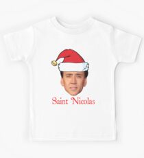 Saint Nicolas Cage Christmas Kids Tee