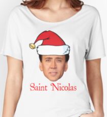 Saint Nicolas Cage Christmas Women's Relaxed Fit T-Shirt