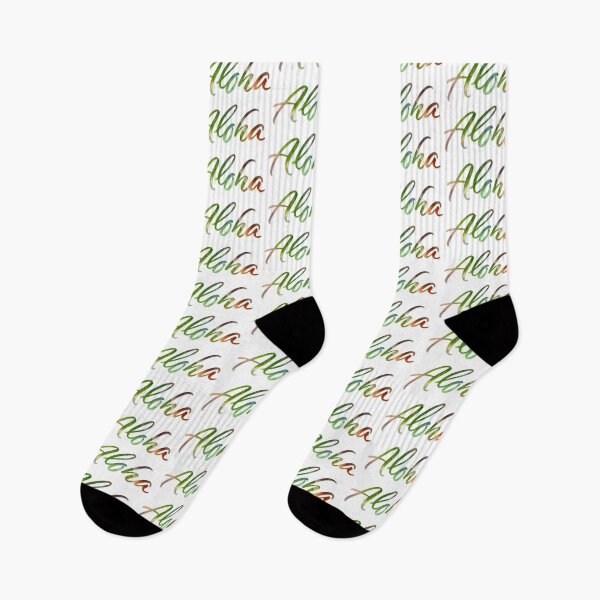 Item preview, Aloha Tropical Flowers and Leaves Lettering  - Hawaii Hawai'i Calligraphy designed and sold by 26-Characters.