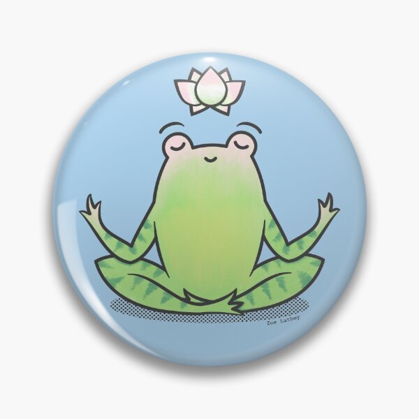 Zen Yoga Frog Pin
