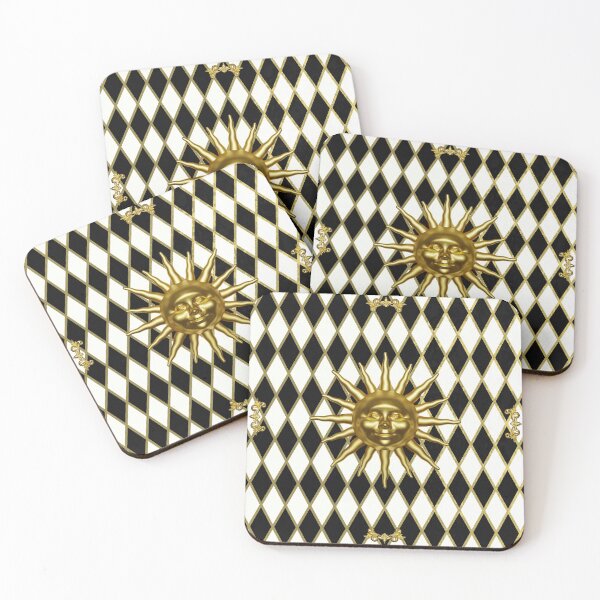 Item preview, Golden Sun - Black & Gold Diamonds designed and sold by PopAlien.