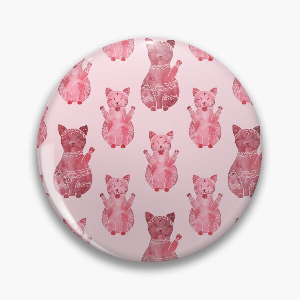 Item preview, Rose Maneki Neko pattern designed and sold by GrayCatGraphics.