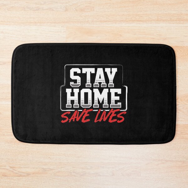 Item preview, Stay Home & Save Lives novelty quote design designed and sold by Gold Wings Tees.