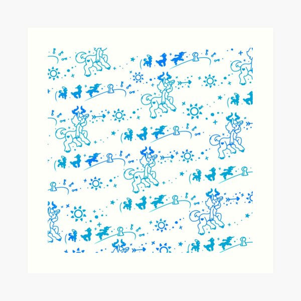 Blue White Galaxy Centaur Art Print