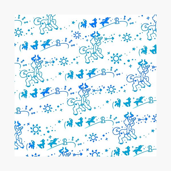 Blue White Galaxy Centaur Photographic Print