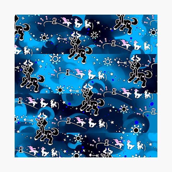 Blue Black Galaxy Centaur Photographic Print