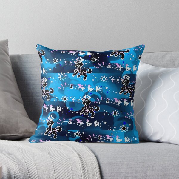 Blue Black Galaxy Centaur Throw Pillow