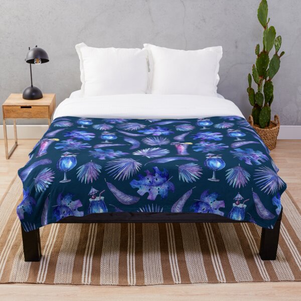 Item preview, Tropical Night - Pattern 2 designed and sold by GrayCatGraphics.