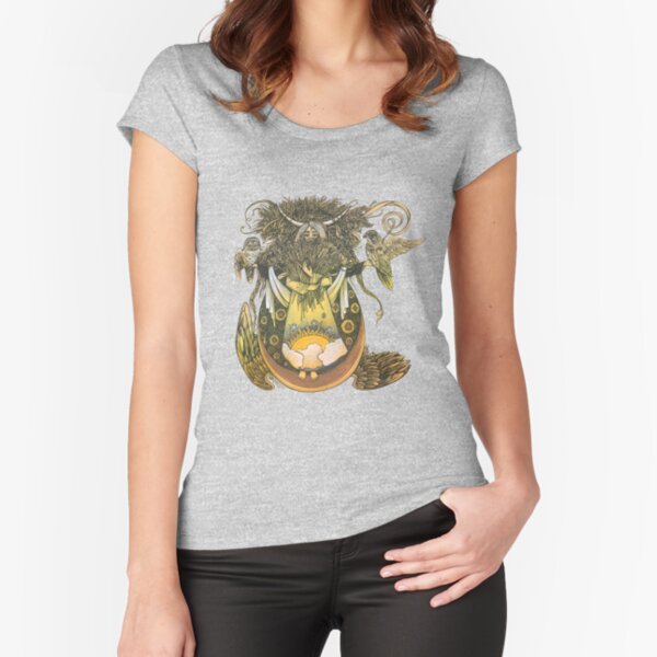 Wheat Fitted Scoop T-Shirt