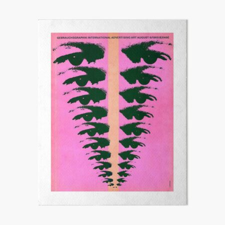 eyes pink vintage poster Art Board Print