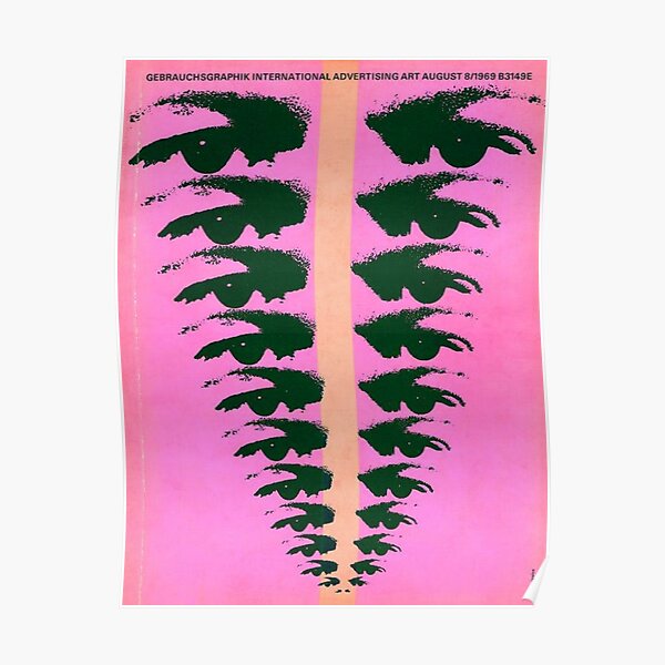 eyes pink vintage poster Poster