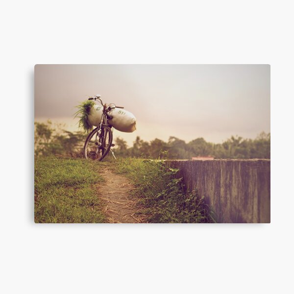 A Farmer's Bike Metal Print