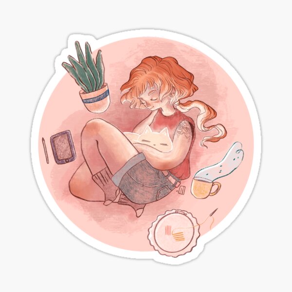 Hug a cat Sticker