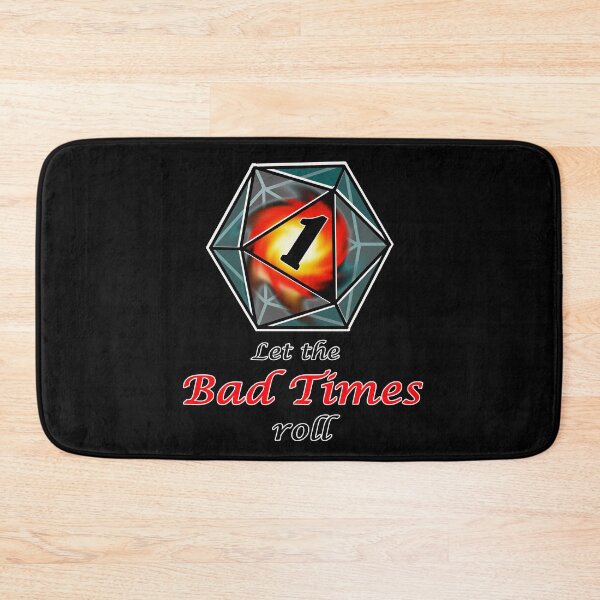 Item preview, Let the bad times roll d20 dnd dice for dungeon and dragon fans designed and sold by CuisineCat.