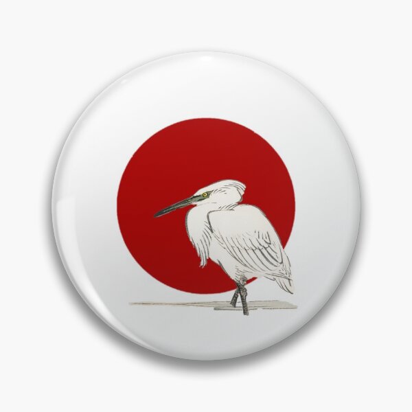 Item preview, Japanese Flag - Snowy Egret designed and sold by weavernap.
