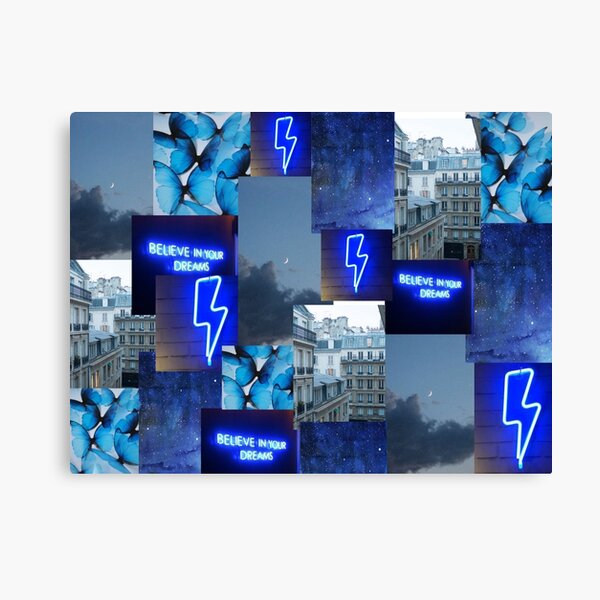 Blue Aesthetic Canvas Prints Redbubble - aesthetic blue roblox royale high wallpaper