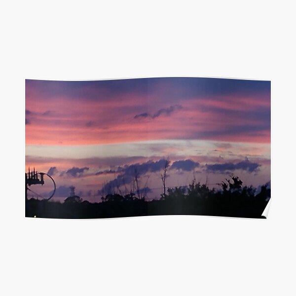 Purple Sunset over Sebastian River Poster