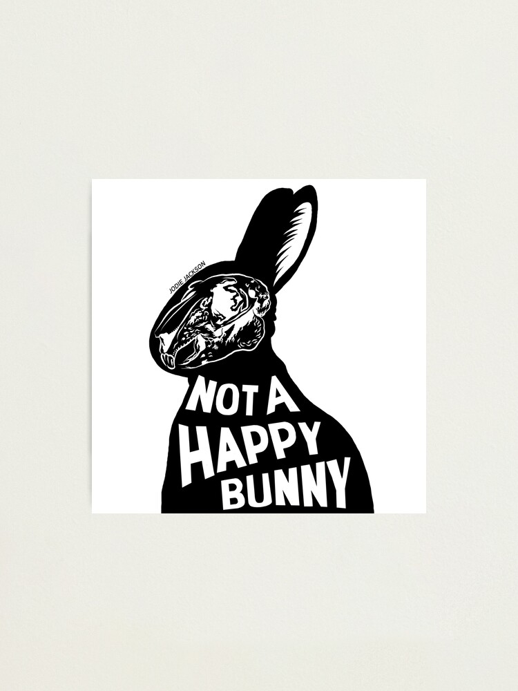 "Not A Happy Bunny" Photographic Print by jodiejuo Redbubble