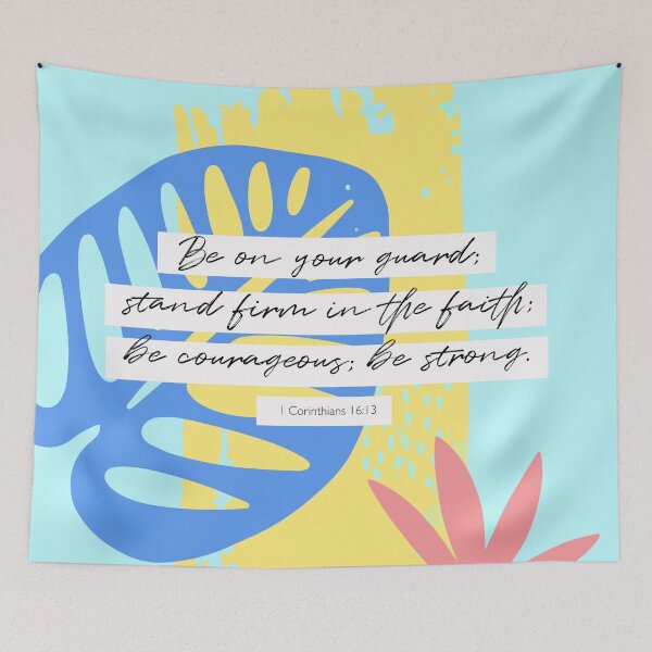 Item preview, Be Courageous, 1 Corinthians 16:13, Bible Verse designed and sold by StudioCitrine.
