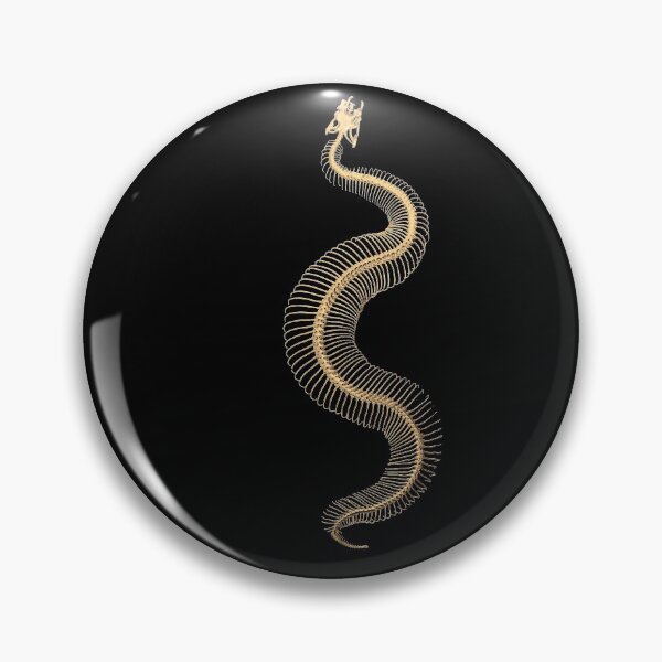 Item preview, Gold Snake Skeleton over Black Canvas designed and sold by Serge Averbukh Art Studio.