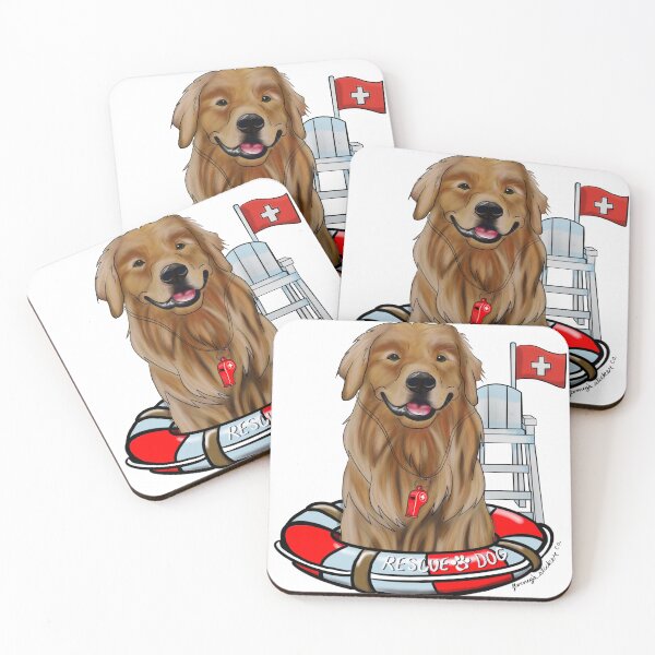 Item preview, Lifeguard Rescue Dog Golden Retriever Design designed and sold by Flooneys.