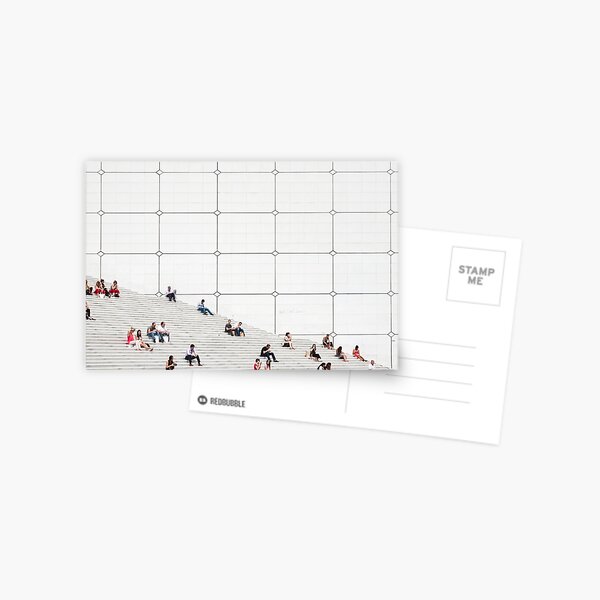 Le Grande Arche steps Paris Postcard