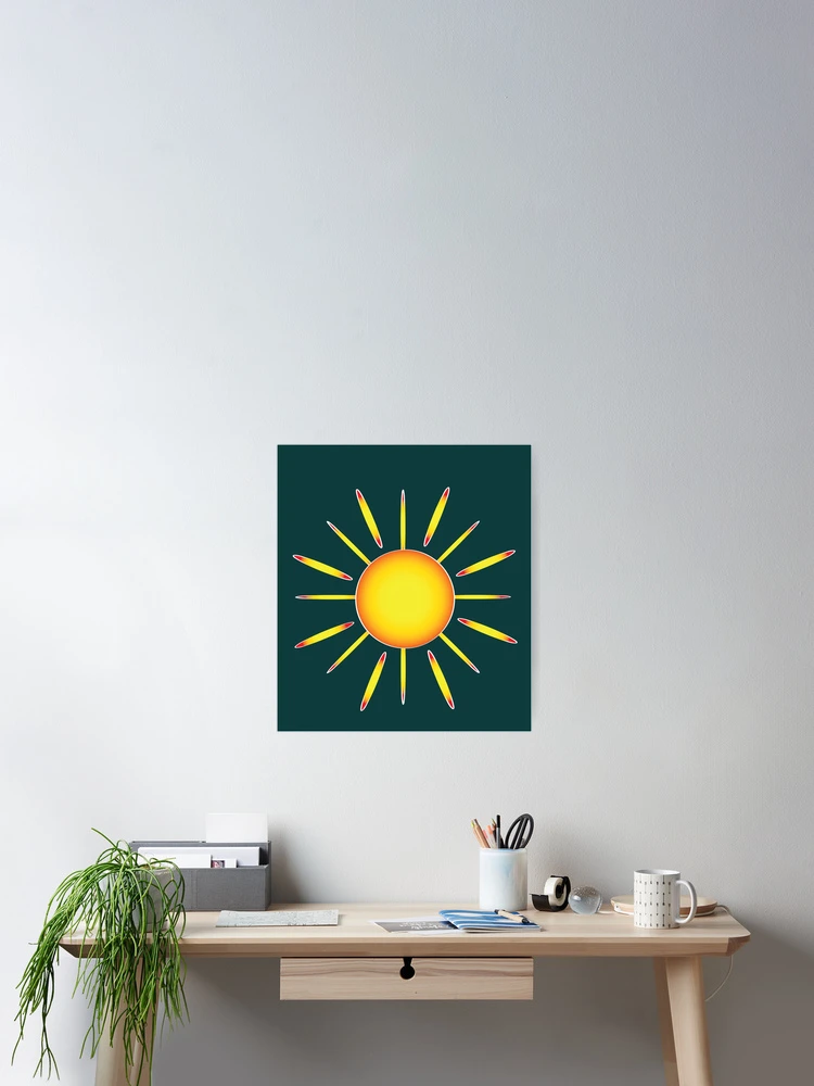 Thumbnail 2 of 3, Poster, Yellow-Red Sun vector designed and sold by RipaDesign.