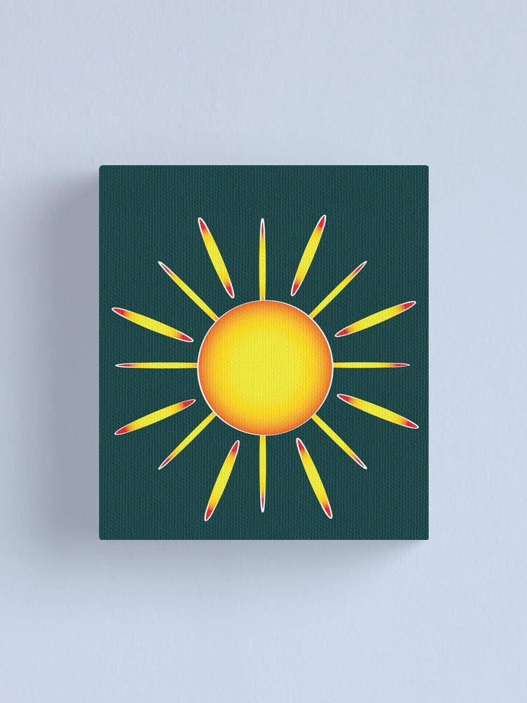 Thumbnail 1 of 3, Canvas Print, Yellow-Red Sun vector designed and sold by RipaDesign.