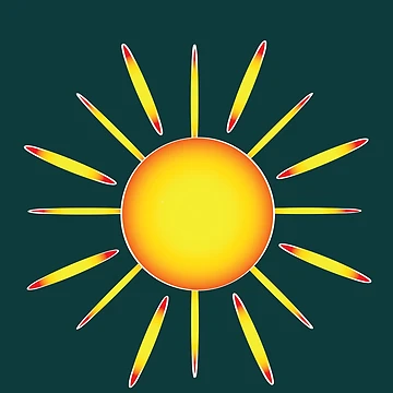 Artwork thumbnail, Yellow-Red Sun vector by RipaDesign