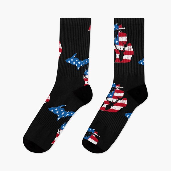 Item preview, Michigan American Flag Deer Hunting designed and sold by Tee Kaboom!.
